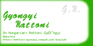 gyongyi mattoni business card